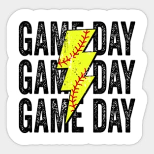 Softball game day Sticker